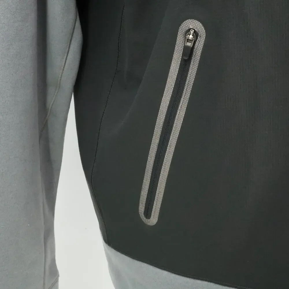 The North Face Jacket Mens Medium Gray Full Zip Hood Pockets Mountain Athletics
